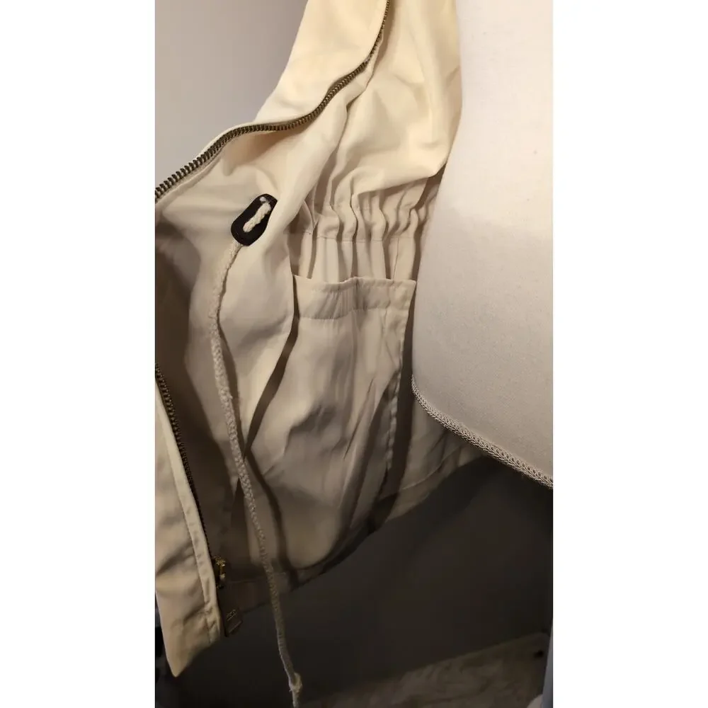 Ralph Lauren White Hooded Utility Jacket Small Anorak